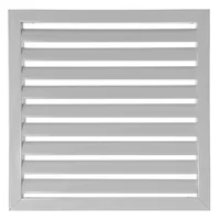 Rejilla Ventilación Aluminio Aletas Curvas 20X20 Gris