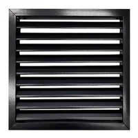 Rejilla Ventilación Aluminio Aletas Curvas 20X20 Negro