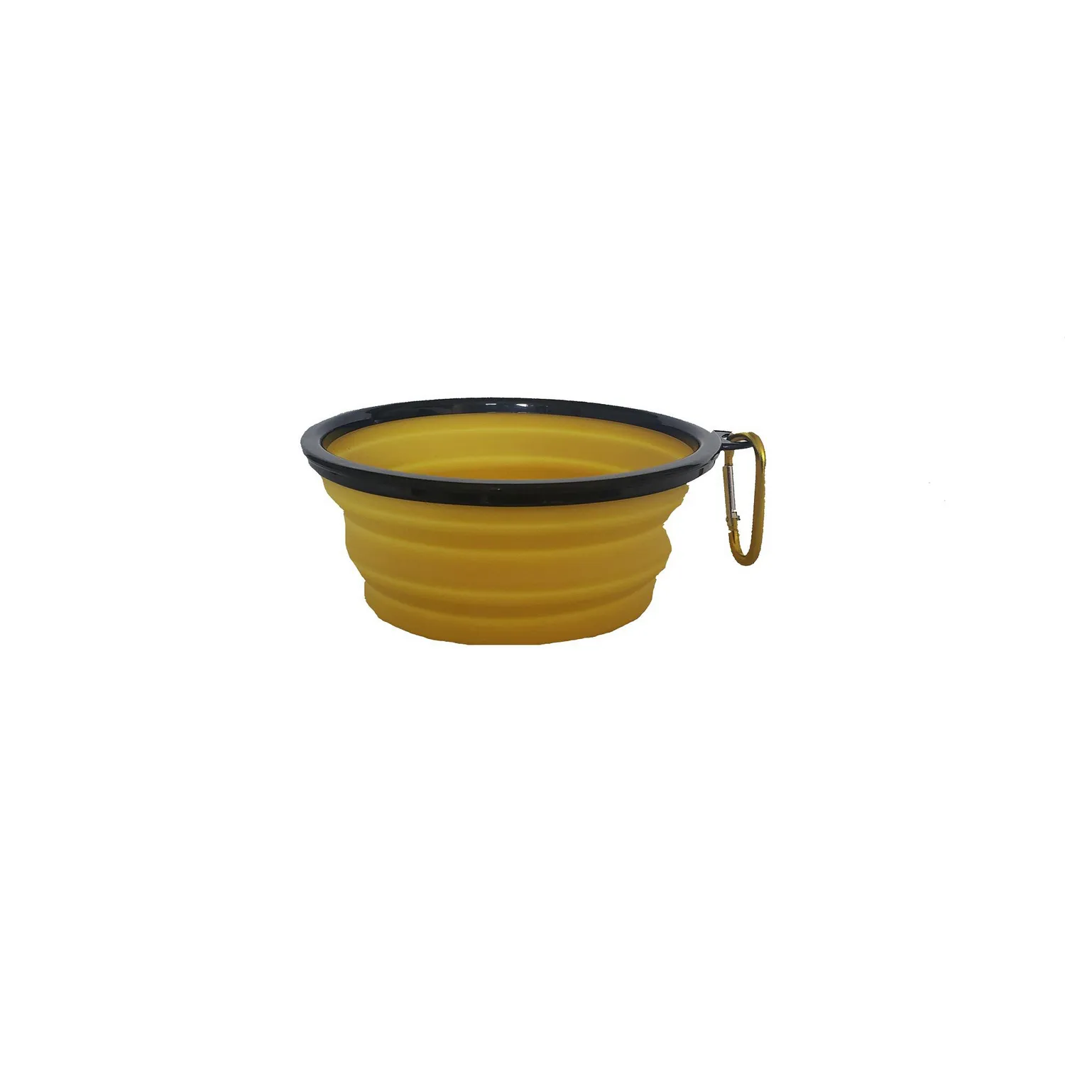 Tazón En Silicona Para Mascotas Grande Color Amarillo Solepet 17.5 Cm