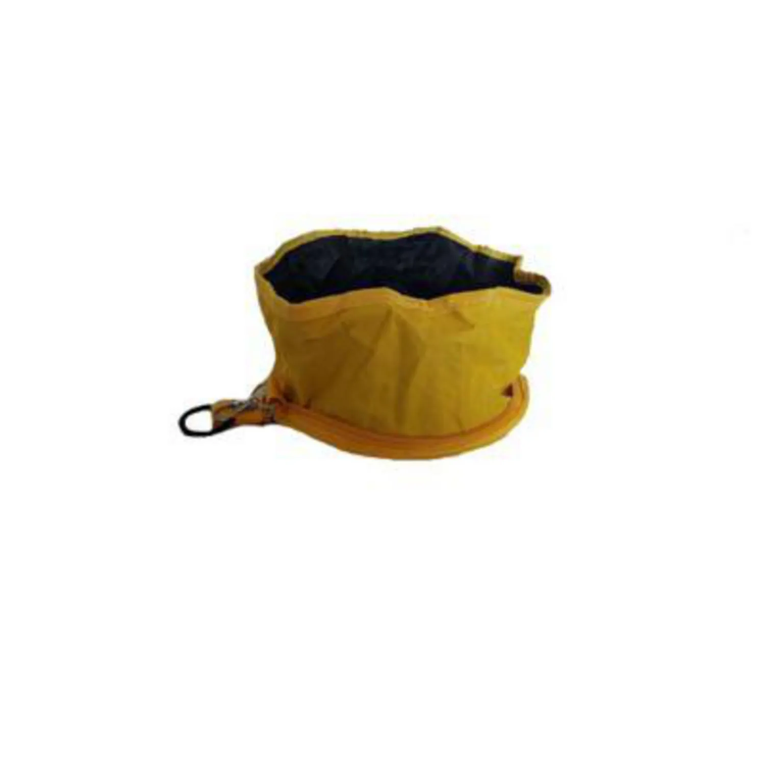 Recipiente Para Mascotas Plegable Cremallera Y Mosquetón Solepet Color Amarillo