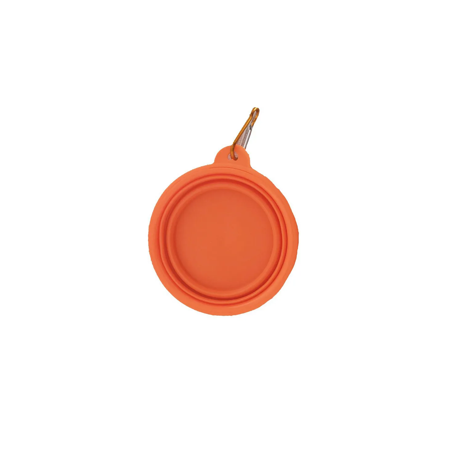 Tazón En Silicona Para Mascotas Pequeño Color Naranja Solepet 13Cm