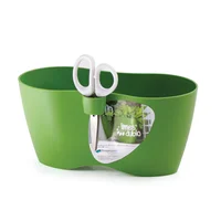 Jardinera Cocina 25x12x12cm + Tijeras Verde Oli