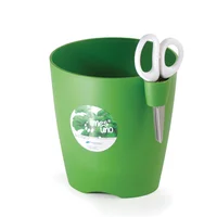 Matera Plástica Cónica Para Cocina 15x16cm + Tijeras Verde