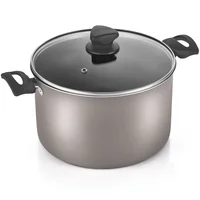 Olla Antiadherente en Aluminio Talent 16cm 2 Litros con Tapa de Vidrio Imusa