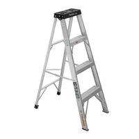 Escalera 1.2 m 3 P Tijera con Bandeja Aluminio 91 kg Truper