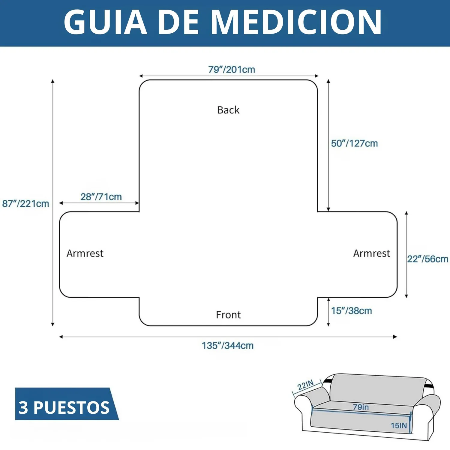 Protector de Sofá 3 Puesto Negro - Vinotinto 6