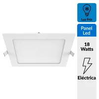 Panel LED Empotrable Cuadrado 1350 Lúmenes 18w Luz Fría Certificado