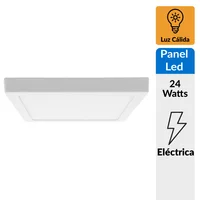 Panel LED Sobreponer Cuadrado 1600 Lúmenes 24w Luz Cálida Certificado