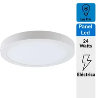 Panel LED Sobreponer Redondo 1800 Lúmenes 24w Luz Fría Certificado