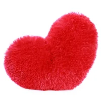 Cojín Decorativo Peludo Corazón Rojo   