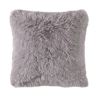 Cojín Decorativo Peludo Gris
