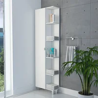 Mueble Para Baño Esquinero Bath 1 Puerta 178Cm Alto X 51.2Cm Ancho X 21.5 Fondo Blanco