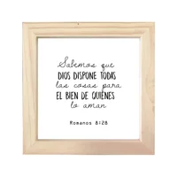 Cuadro Frase Bíblica 18X18cm Romanos 8:28