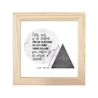 Cuadro Frase Bíblica 18X18cm Juan 16:33