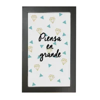Cuadro Caja Negra 28X40cm Frase: Piensa