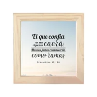 Cuadro Frase Bíblica 18X18cm Proverbios 11:28