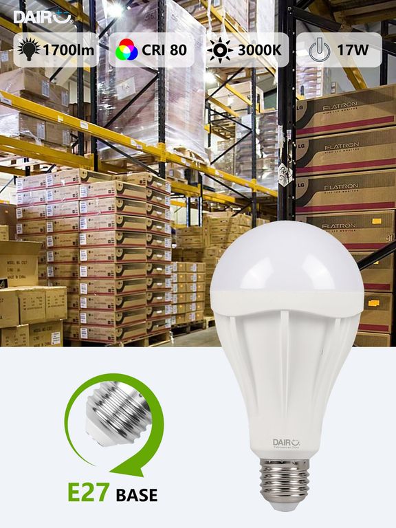 Bombillo Led A80 1700 Lúmenes 17w E27 Luz Cálida Certificado DAIRU ...