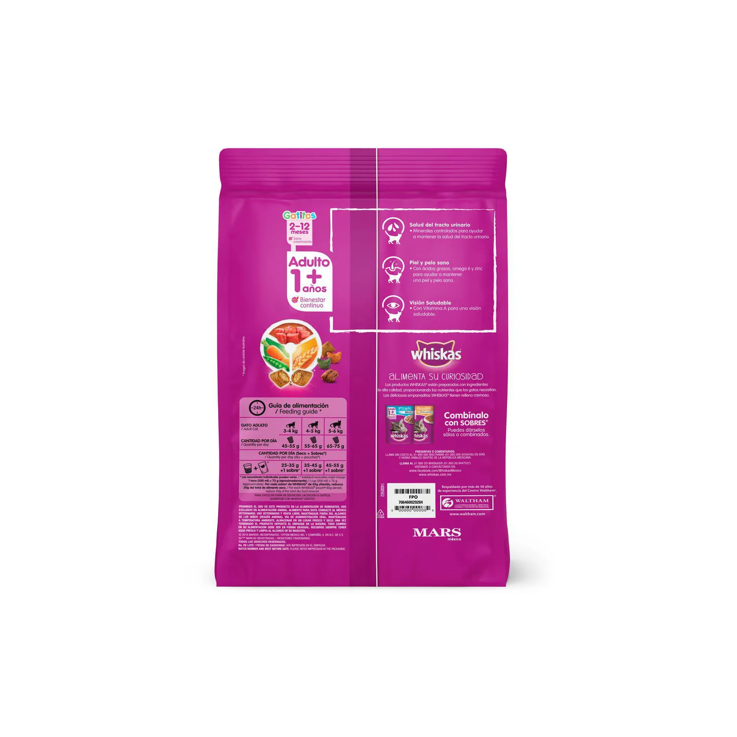 Comida Seca Para Gato Adulto Carne Whiskas 1.5 Kg