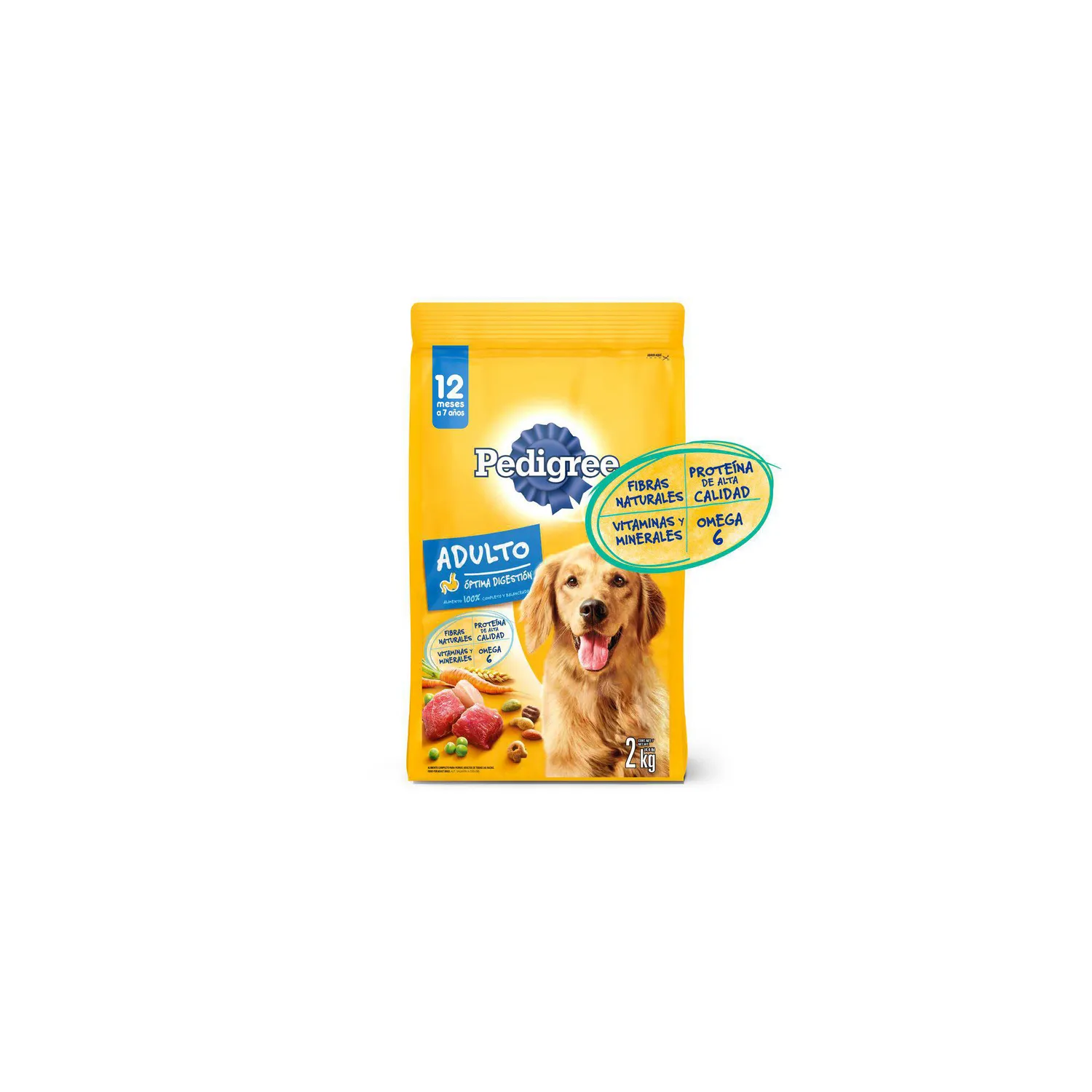Comida Seca Para Perro Pedigree Adulto Raza Grande 2kg 3