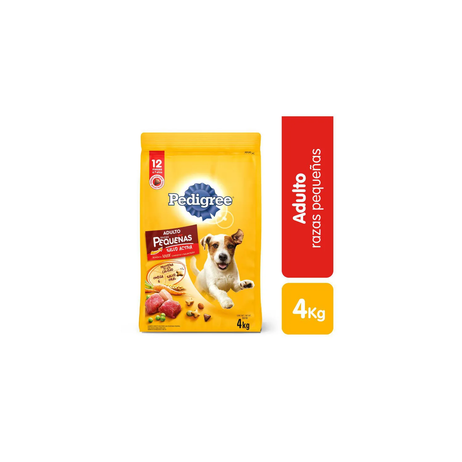 Comida Seca Para Perro Pedigree Raza Pequeña 4kg