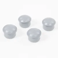 4 Tapones Tubo Metalizado