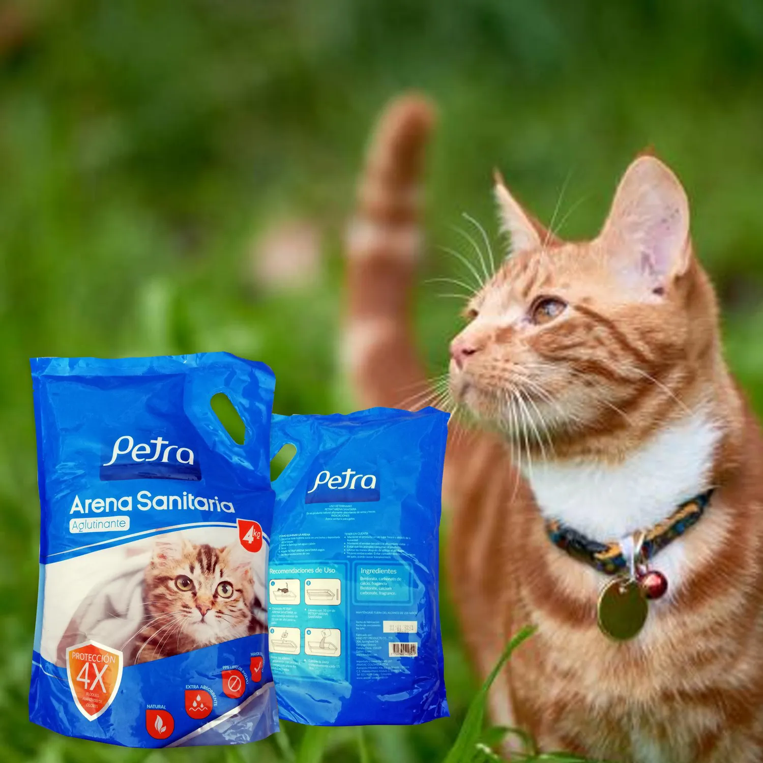 Arena Sanitaria Gato Aglomernate Bentonita Petra 4 kg