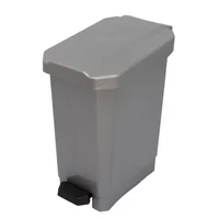 Caneca Plástica 22 Litros 48.12cm Gris con Pedal
