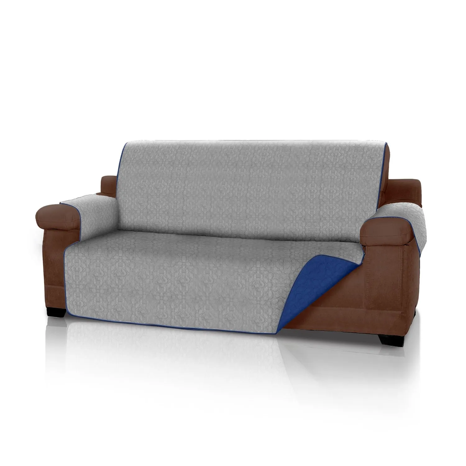 Forro Protector de Muebles Reversible Azul 3 Puestos