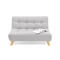Sofa 2 puestos navara en tela 82x121x80 plata