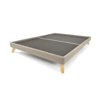 Base Cama Verona Queen 195X165X25.3 Tela Camel