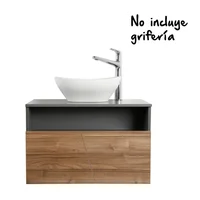 Muble de baño Plus Vessel Derecho con Lavamanos Spazio 70 cm Corona