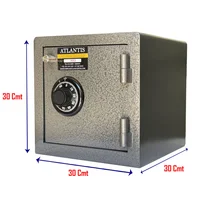 Caja Fuerte Atlantis Clave Mecánica Empresarial 30 cm X 30 cm X 30 cm