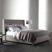 Combo Marfil Cabecero + Base Cama Queen Taupe