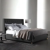 Combo Marfil Cabecero + Base Cama Queen Gris Plomo