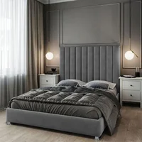 Combo Natura Cabecero + Base Cama Doble Gris