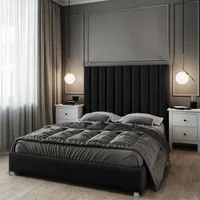 Combo Natura Cabecero + Base Cama Doble Negro