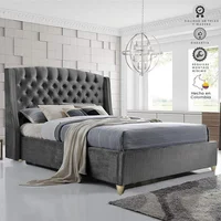 Combo Italia Cabecero + Base Cama King Gris Plomo