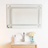 Espejo Con Marco Interno Sandblasting 90X60X3.4Cm