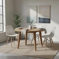 Set x4 Sillas Eames Modernas para Comedor o Sala Color Blanco