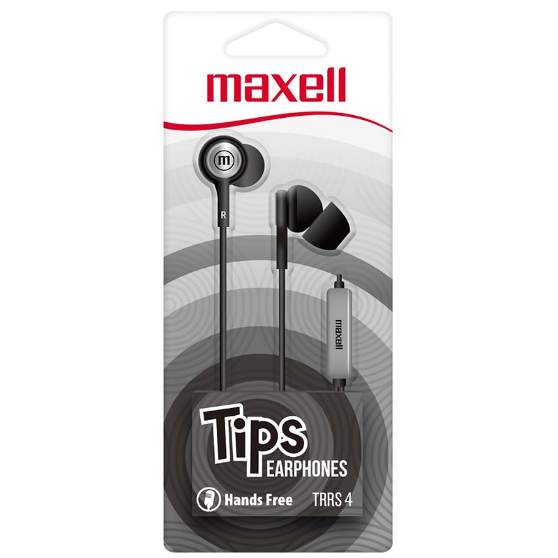 Audífonos Con Micrófono In-Tips Stereo Buds Negro MAXELL