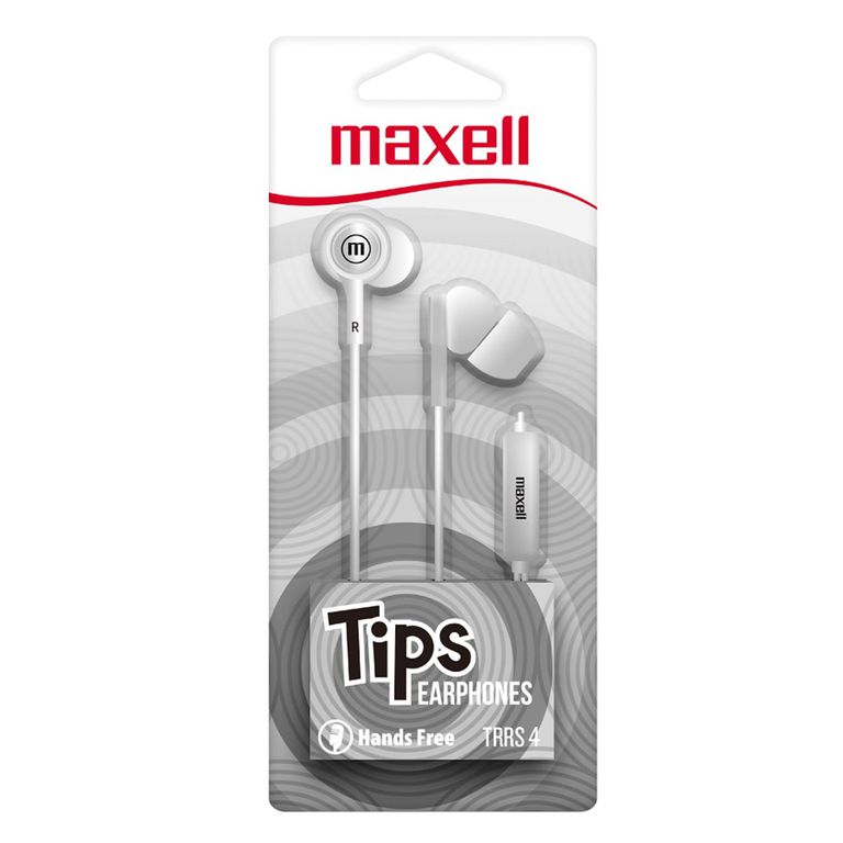 Audífonos Con Micrófono In-Tips Stereo Buds Blanco MAXELL