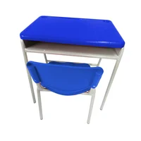 Pupitre Infantil Unipersonal + Silla 40X60X61 Azul Eléctrico