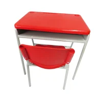 Pupitre Infantil Unipersonal + Silla 40x60x61 Rojo