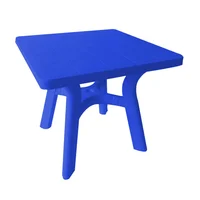 Mesa Auxiliar Cuadrada Plástica 80x80x70.5 Azul