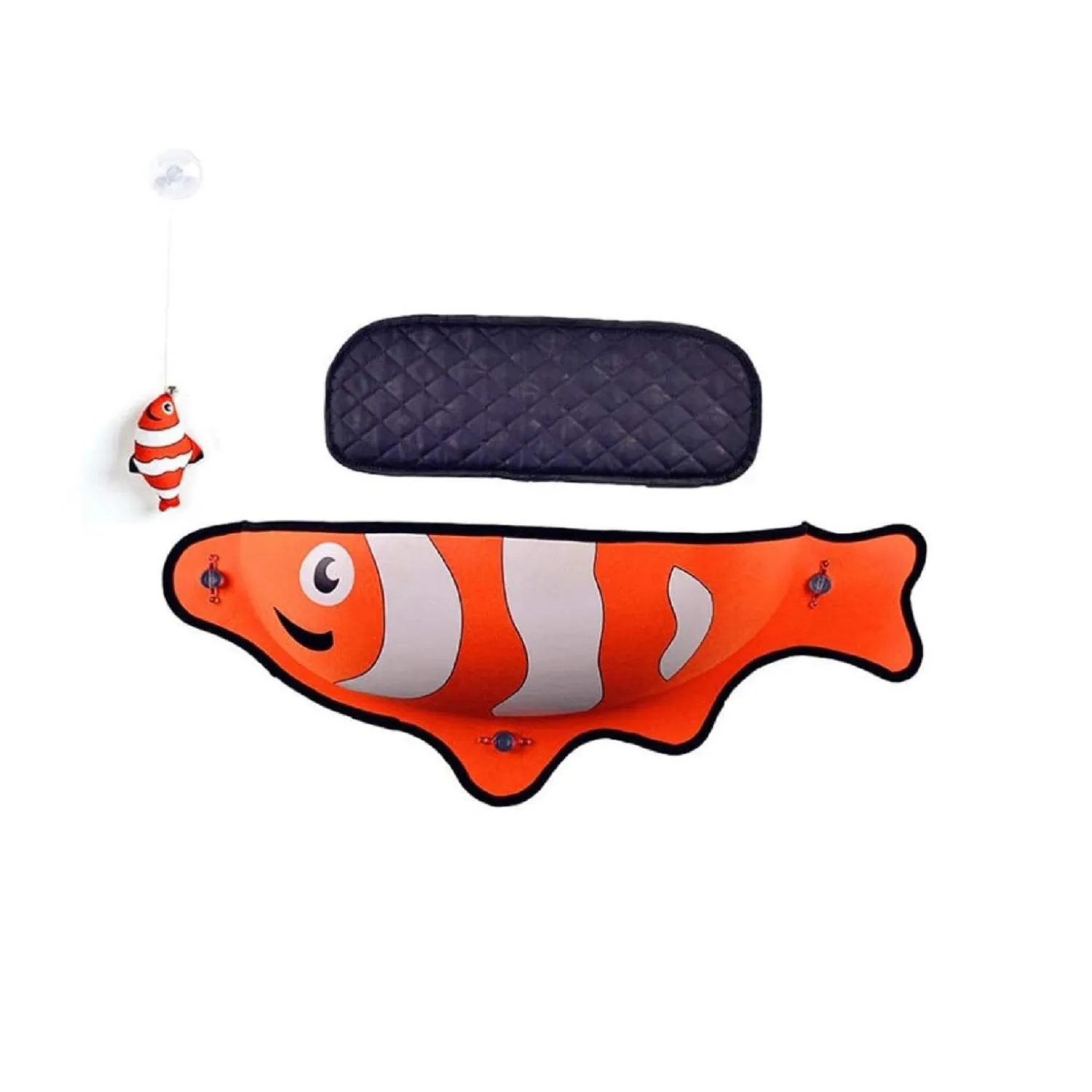 Cama Alcolchada Para Mascotas Ventana Pez Solepet Naranja Solepet