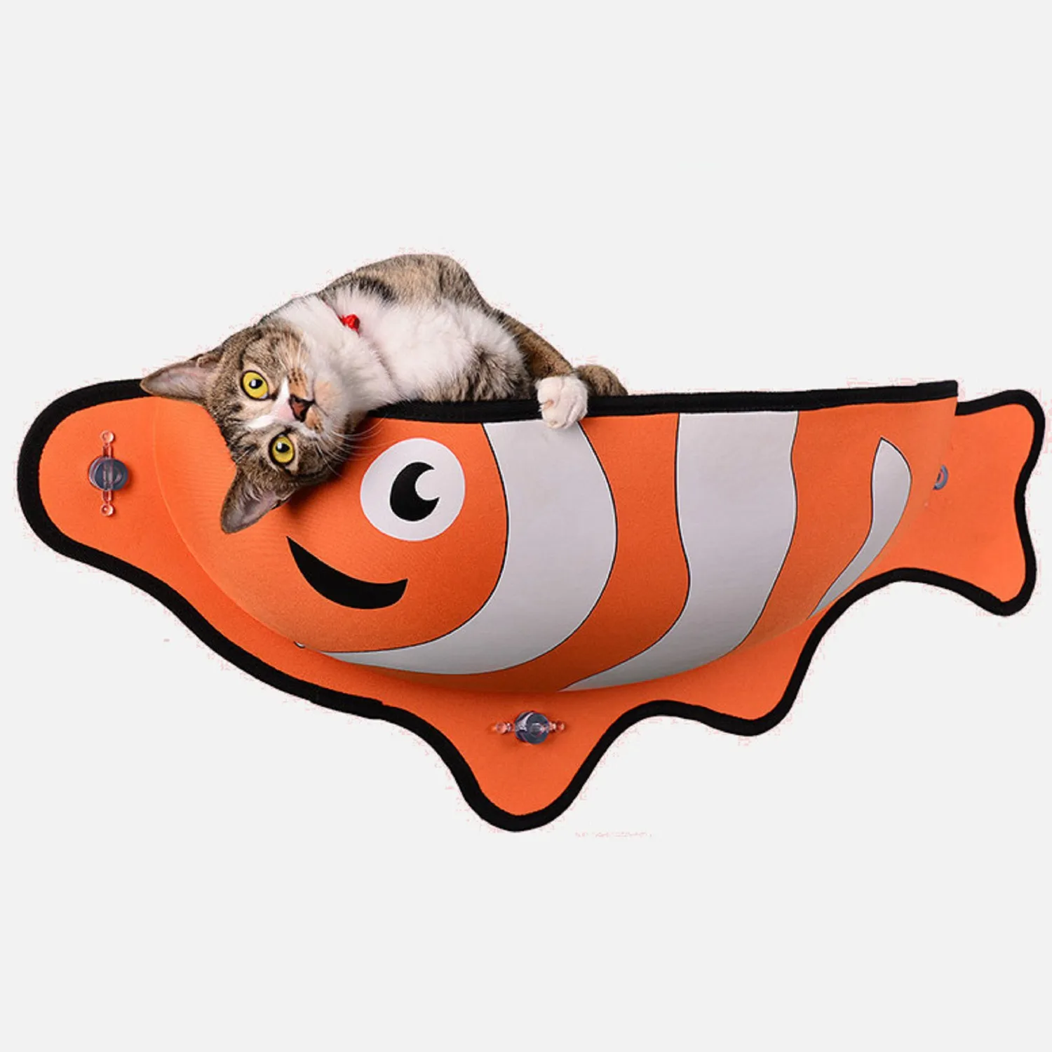 Cama Alcolchada Para Mascotas Ventana Pez Solepet Naranja Solepet 4