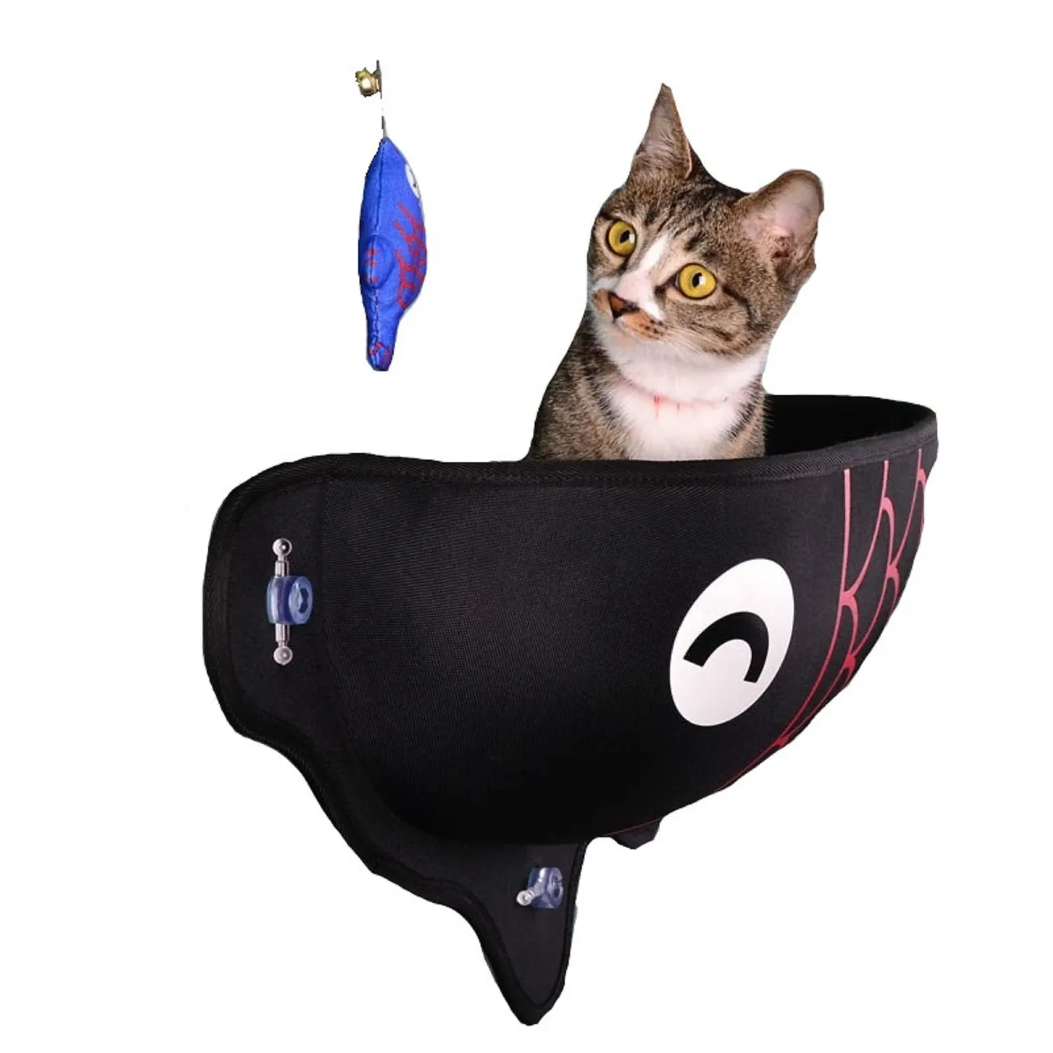 Cama Alcolchada Para Mascotas Ventana Pez Solepet Negro Solepet