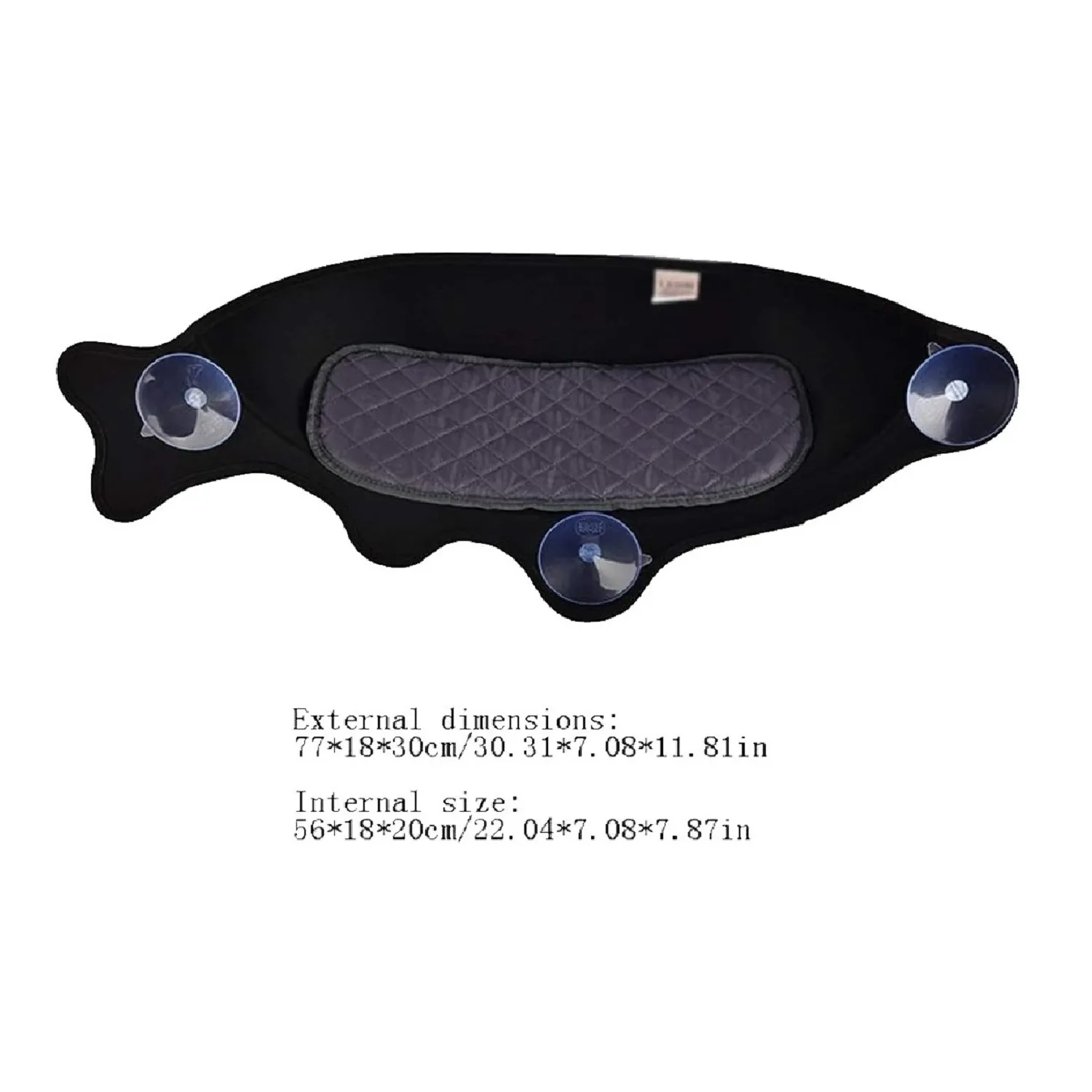 Cama Alcolchada Para Mascotas Ventana Pez Solepet Negro Solepet 5