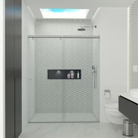 División De Baño 120.1-130 cm x 180 cm Platinum Corre 6 mm