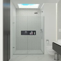 División De Baño 120.1-130 cm x 180 cm Amiga Batiente 6 mm
